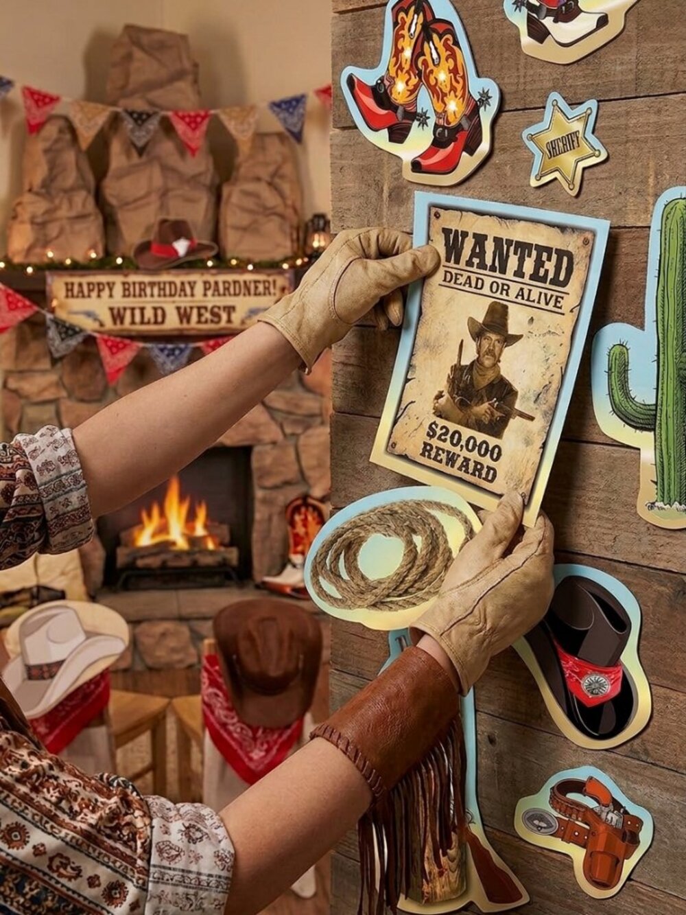 Forum Novelties Western Party Cutouts 12 Pc Cowboy Decor